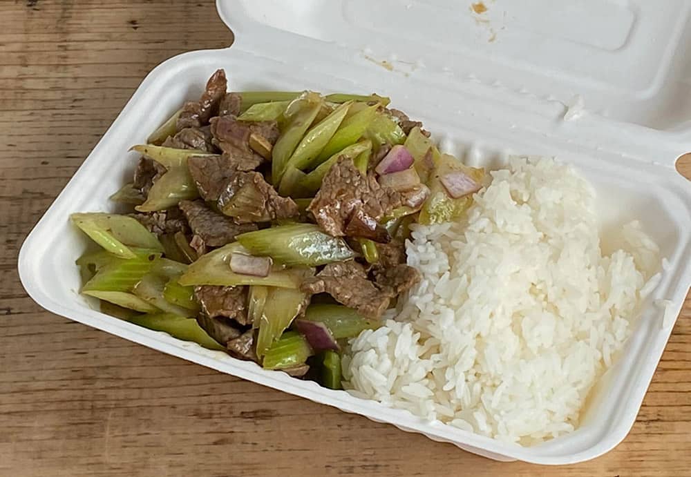 A photo of Chinese Beef and Celery