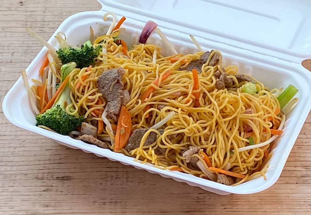 A photo of classic Chinese Chow Mein Noodles